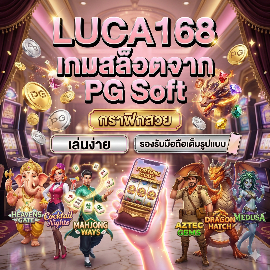 LUCA168-เกมสล็อตจาก PG Soft กราฟิกสวย เล่นง่าย รองรับมือถือเต็มรูปแบบ